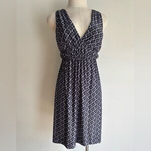 Soma Black and White Geometric Midi Dress